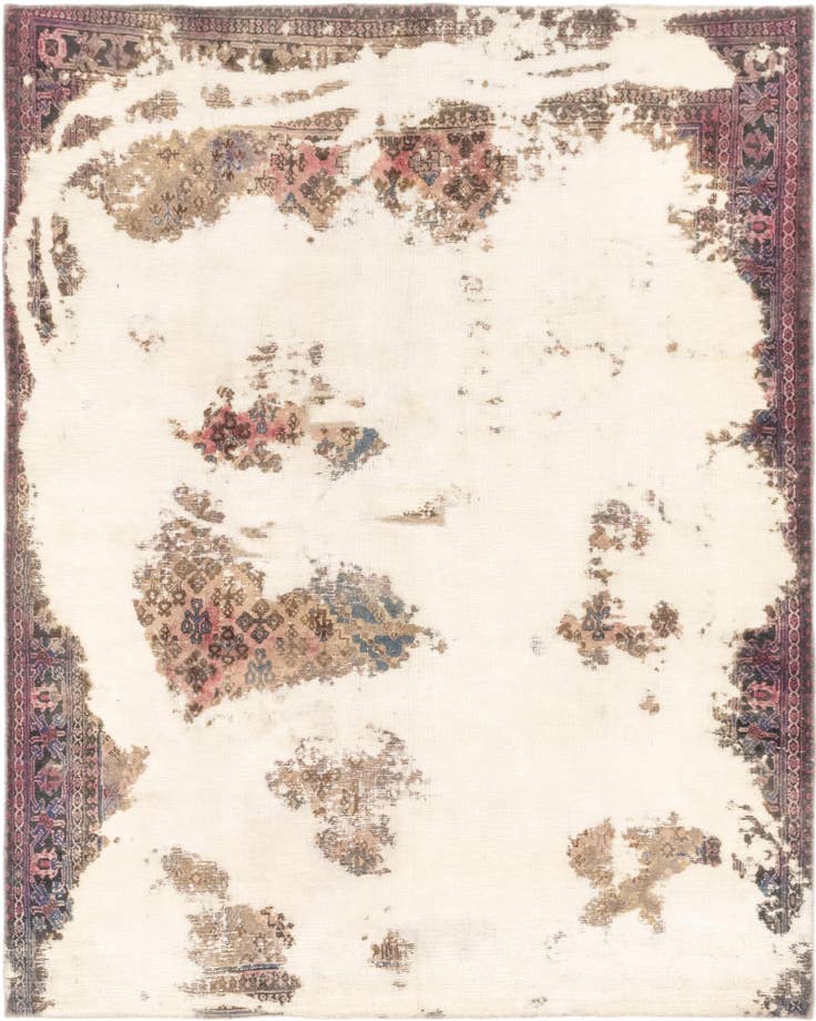 Detail image of 7' x 8' 9 Hand Knotted Ultra Vintage Persian Wool Rug