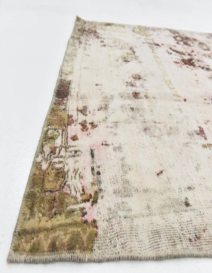 Detail image of 4' 8 x 6' 7  Hand Knotted Ultra Vintage Persian Wool Rug