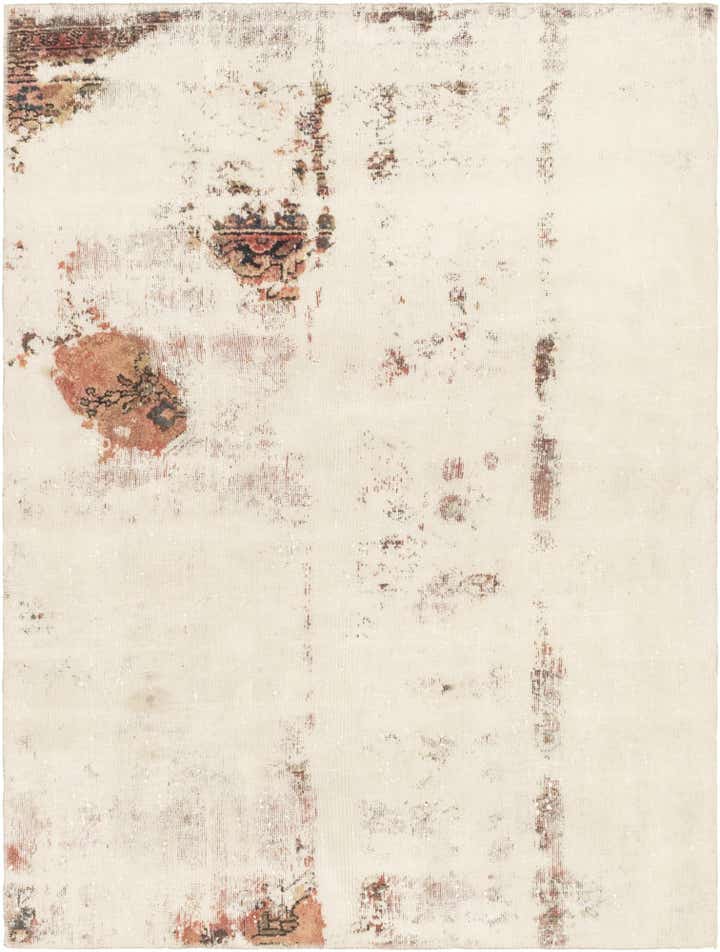 4' 9 x 6' 5 Hand Knotted Ultra Vintage Persian Wool Rug