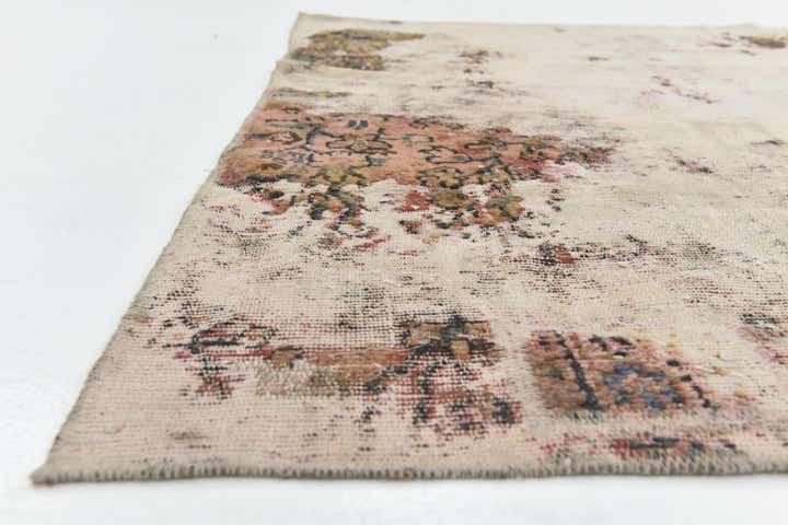 4' 9 x 6' 5 Hand Knotted Ultra Vintage Persian Wool Rug