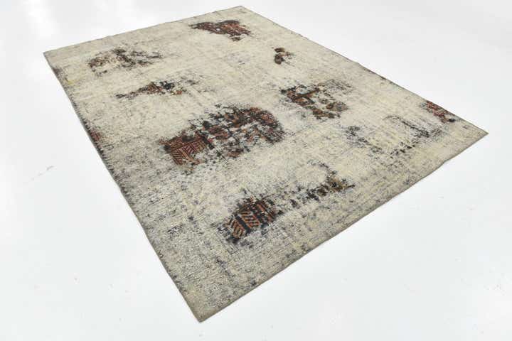 6' 8 x 9' 2 Hand Knotted Ultra Vintage Persian Wool Rug