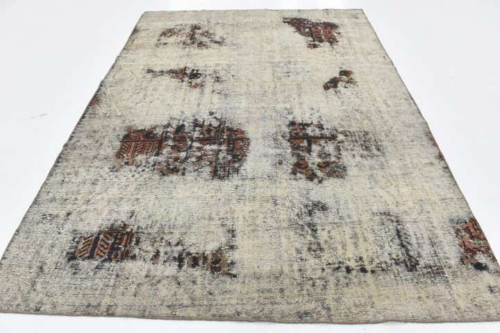 6' 8 x 9' 2 Hand Knotted Ultra Vintage Persian Wool Rug