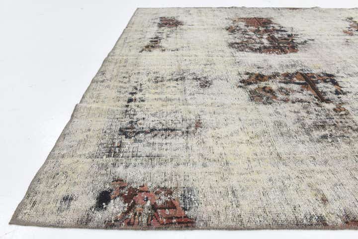 6' 8 x 9' 2 Hand Knotted Ultra Vintage Persian Wool Rug