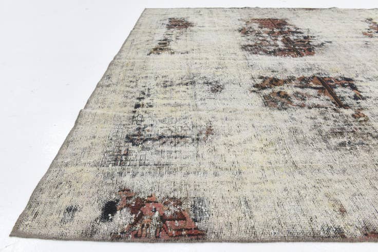 Detail image of 6' 8 x 9' 2 Hand Knotted Ultra Vintage Persian Wool Rug