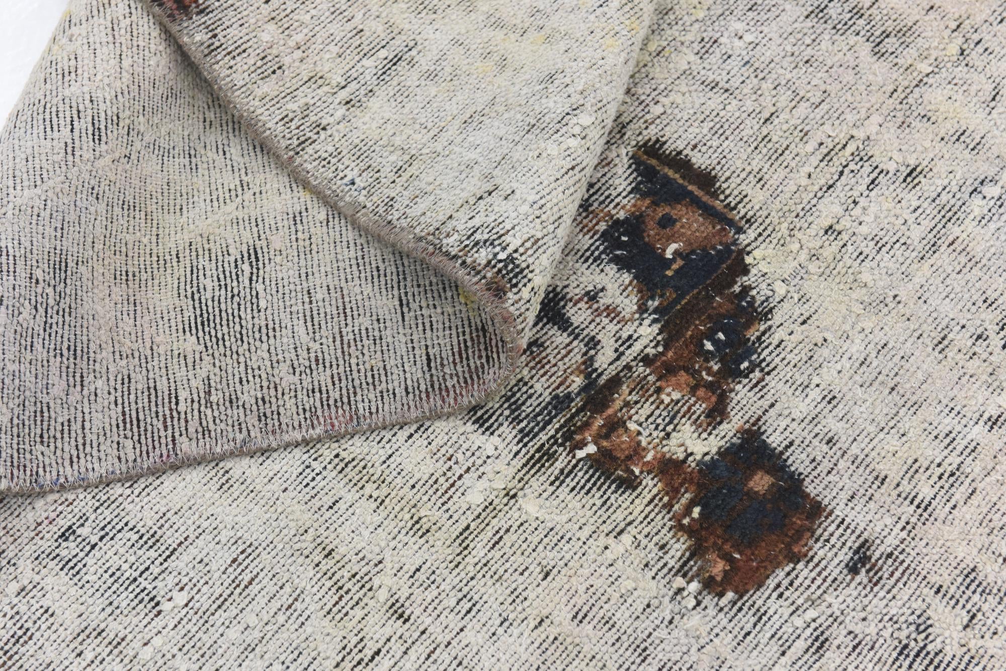 6' 8 x 9' 2 Hand Knotted Ultra Vintage Persian Wool Rug