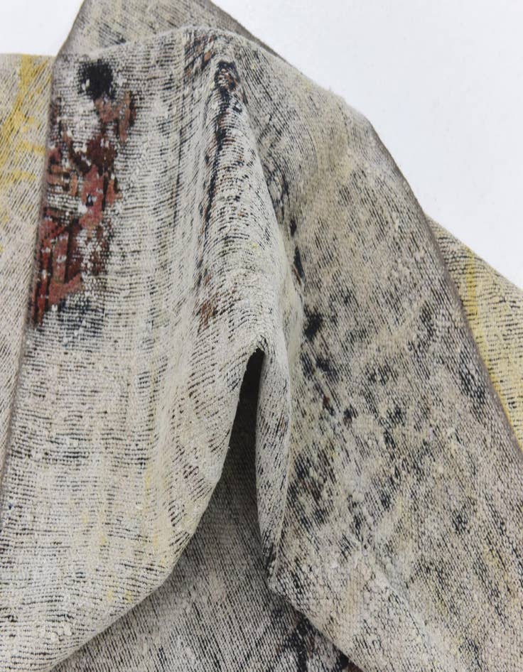 Detail image of 6' 8 x 9' 2  Hand Knotted Ultra Vintage Persian Wool Rug