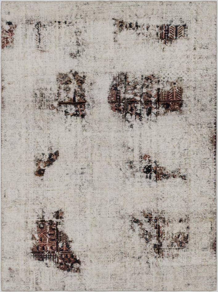 Detail image of 6' 8 x 9' 2 Hand Knotted Ultra Vintage Persian Wool Rug