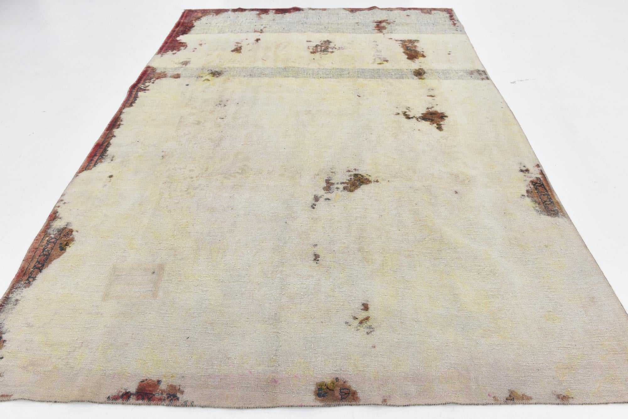 7' x 10' 6 Hand Knotted Ultra Vintage Persian Wool Rug
