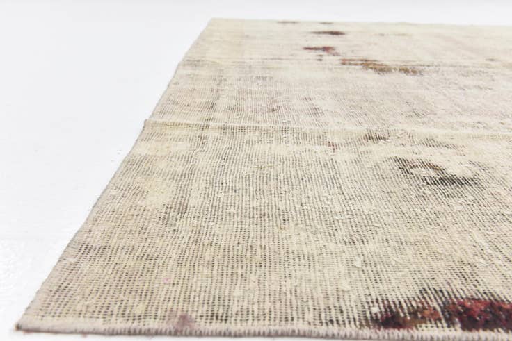 Detail image of 6' 9 x 7' 6 Hand Knotted Ultra Vintage Persian Wool Rug