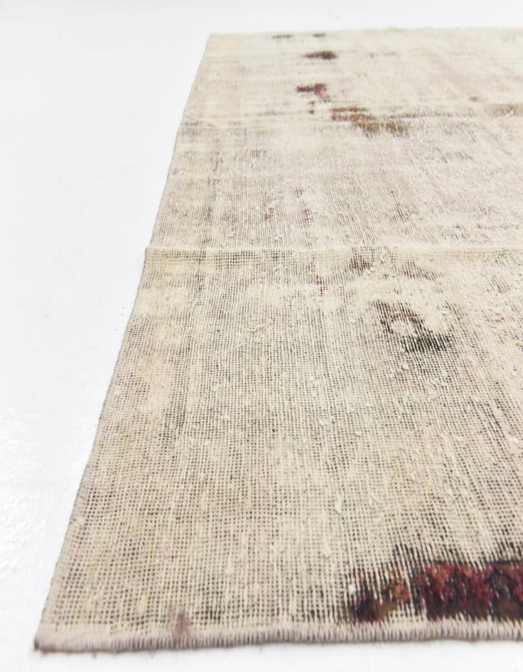 Detail image of 6' 9 x 7' 6  Hand Knotted Ultra Vintage Persian Wool Rug
