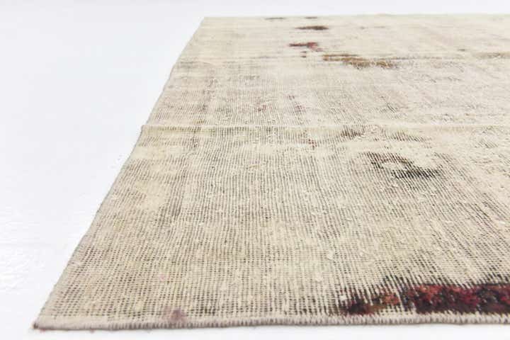 6' 9 x 7' 6 Hand Knotted Ultra Vintage Persian Wool Rug