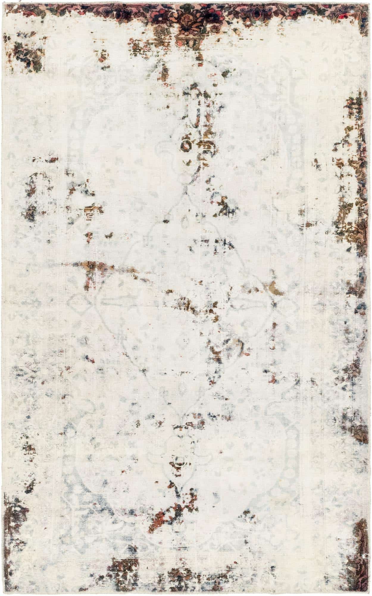 5' 5 x 9' Hand Knotted Ultra Vintage Persian Wool Rug