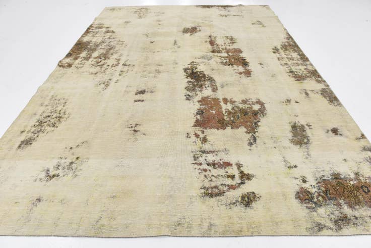 Detail image of 9' x 12' 6 Hand Knotted Ultra Vintage Persian Wool Rug