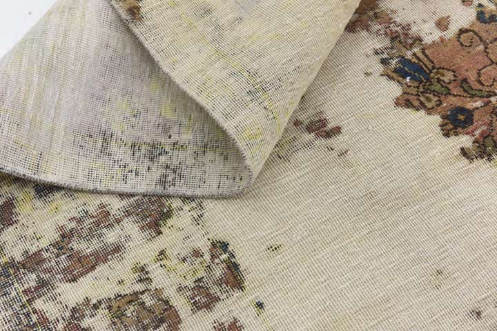 9' x 12' 6 Hand Knotted Ultra Vintage Persian Wool Rug