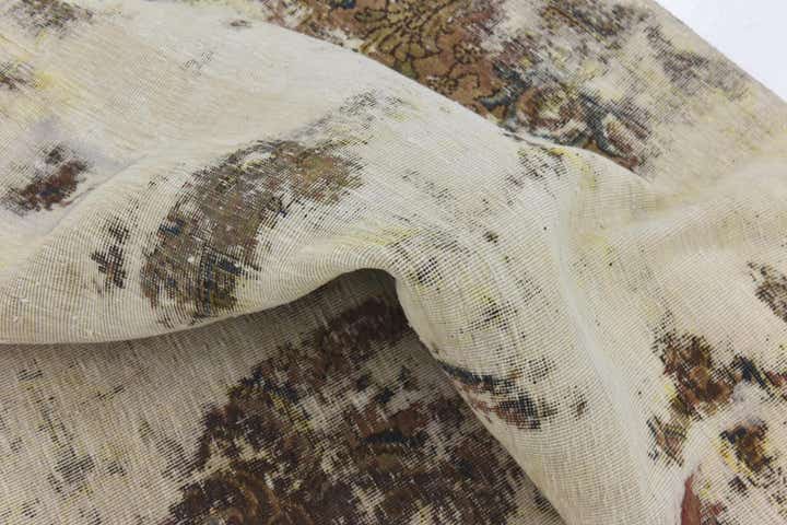 9' x 12' 6 Hand Knotted Ultra Vintage Persian Wool Rug