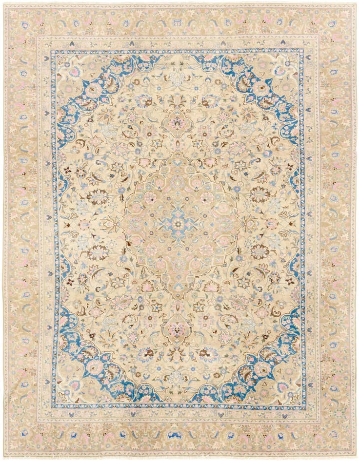 Detail image of 8' 9 x 11' 8 Hand Knotted Ultra Vintage Persian Wool Rug