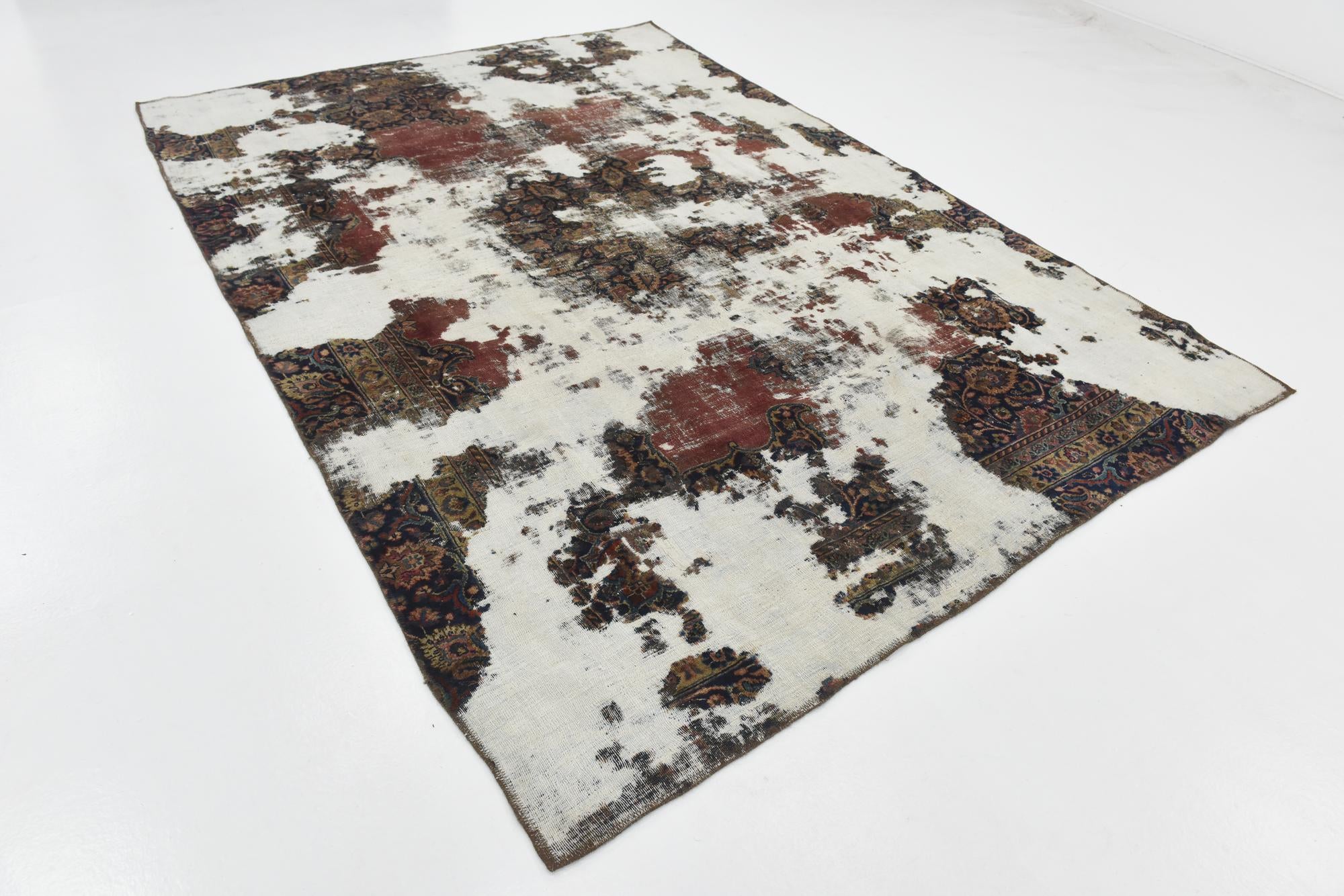 7' x 10' Hand Knotted Ultra Vintage Persian Wool Rug