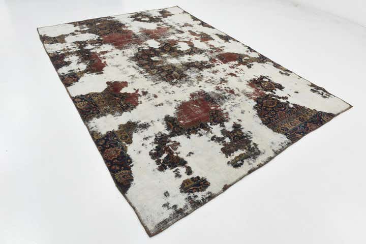 7' x 10' Hand Knotted Ultra Vintage Persian Wool Rug