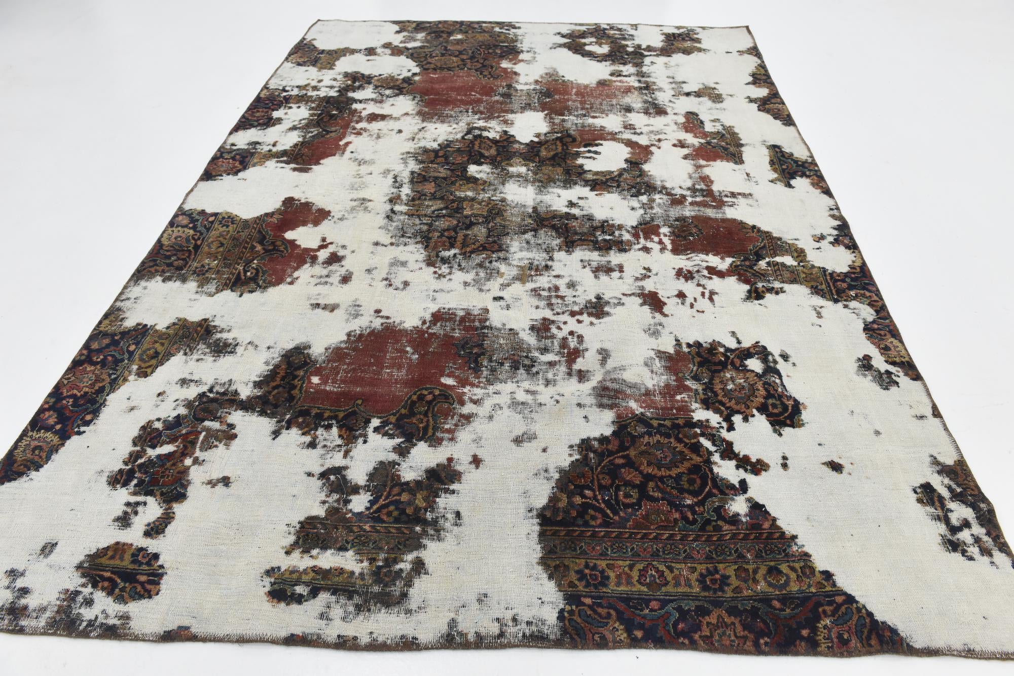 7' x 10' Hand Knotted Ultra Vintage Persian Wool Rug