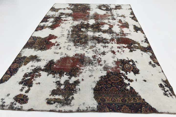 7' x 10' Hand Knotted Ultra Vintage Persian Wool Rug