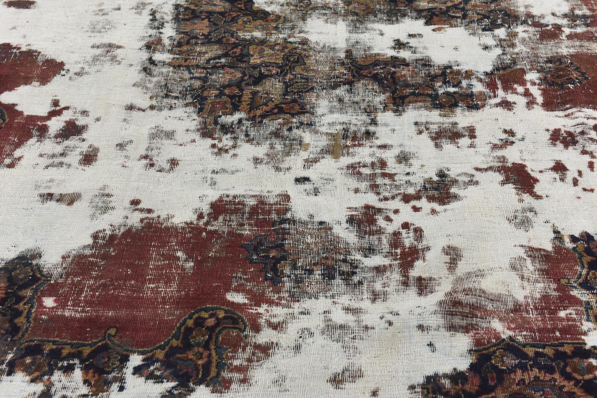 7' x 10' Hand Knotted Ultra Vintage Persian Wool Rug