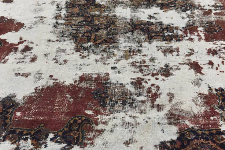 Detail image of 7' x 10' Hand Knotted Ultra Vintage Persian Wool Rug