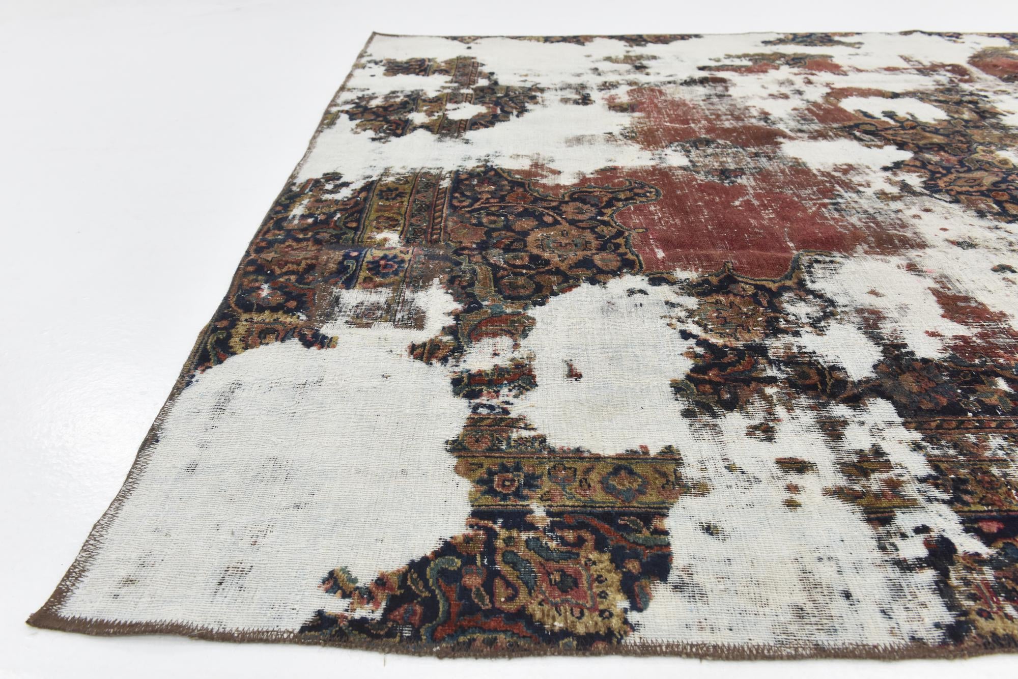 7' x 10' Hand Knotted Ultra Vintage Persian Wool Rug