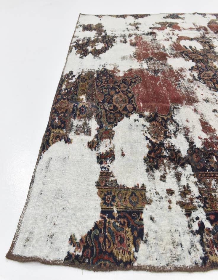 Detail image of 7' x 10'  Hand Knotted Ultra Vintage Persian Wool Rug