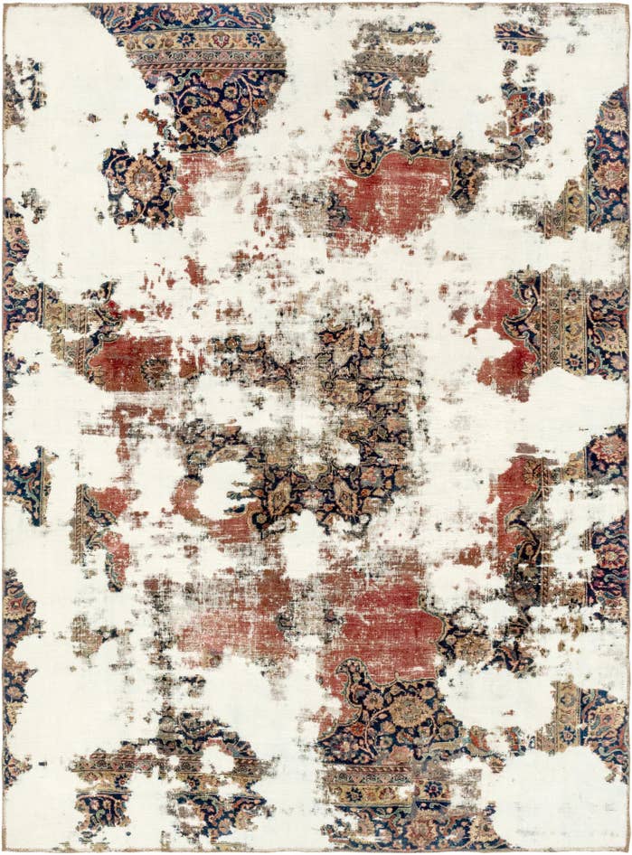 Detail image of 7' x 10' Hand Knotted Ultra Vintage Persian Wool Rug