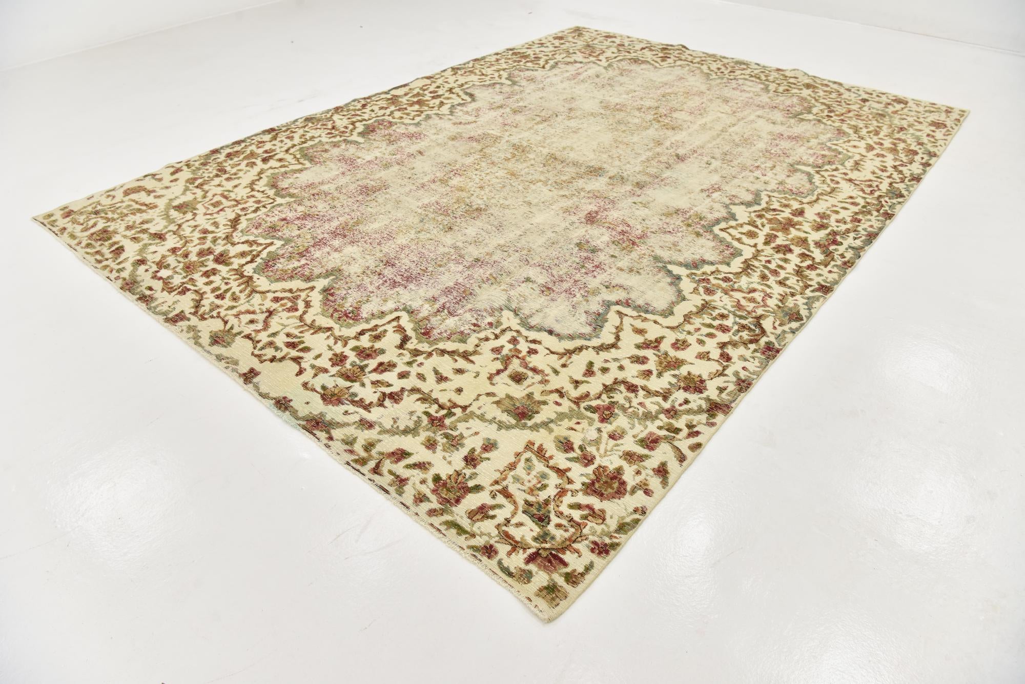 9' 4 x 13' 2 Hand Knotted Ultra Vintage Persian Wool Rug