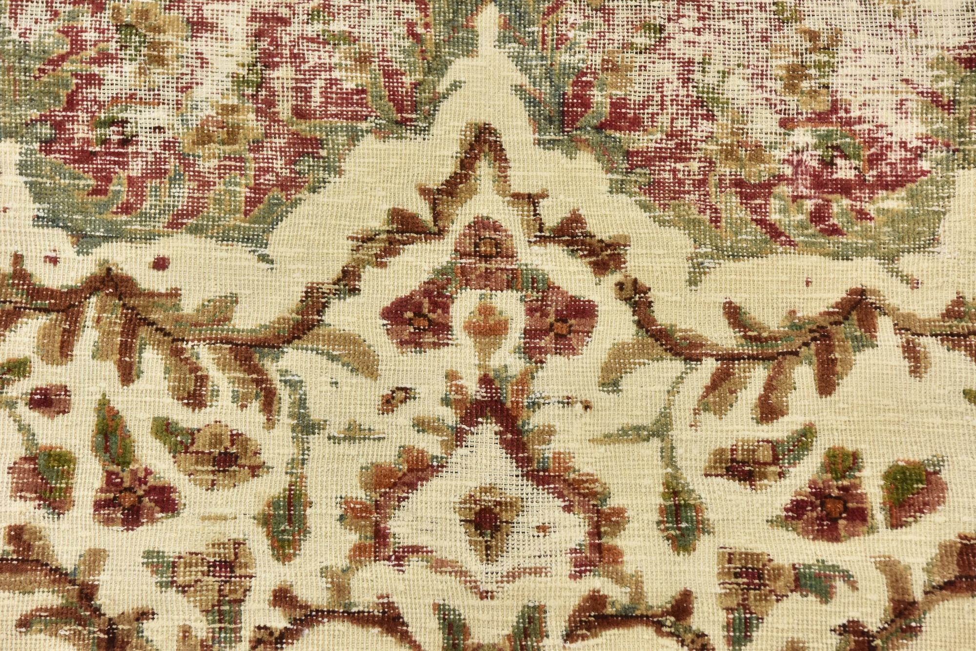 9' 4 x 13' 2 Hand Knotted Ultra Vintage Persian Wool Rug
