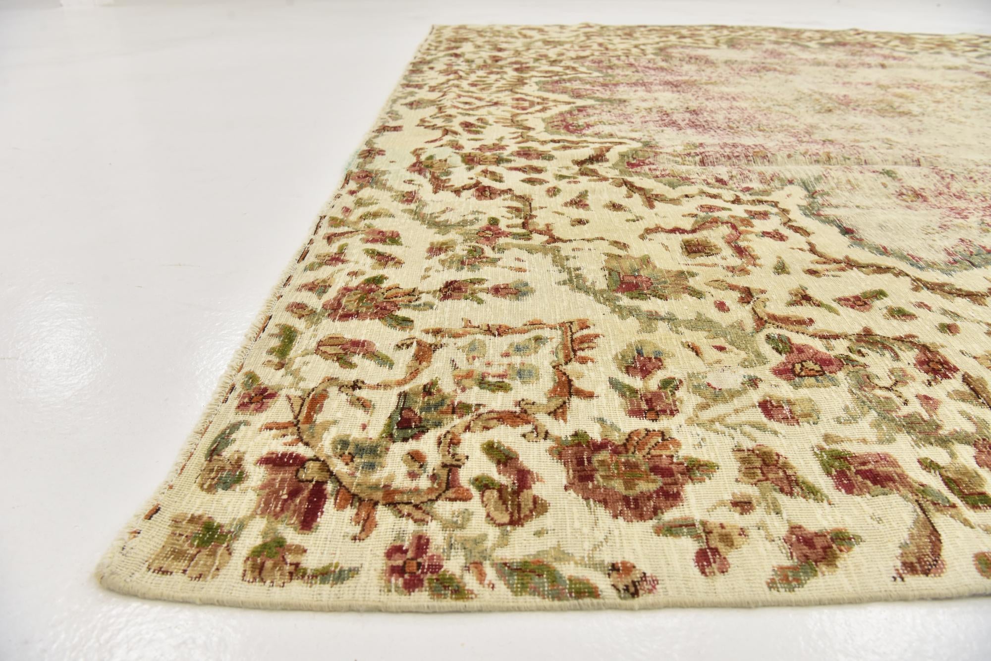 9' 4 x 13' 2 Hand Knotted Ultra Vintage Persian Wool Rug