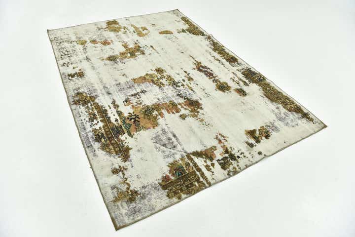 5' 10 x 8' 5 Hand Knotted Ultra Vintage Persian Wool Rug