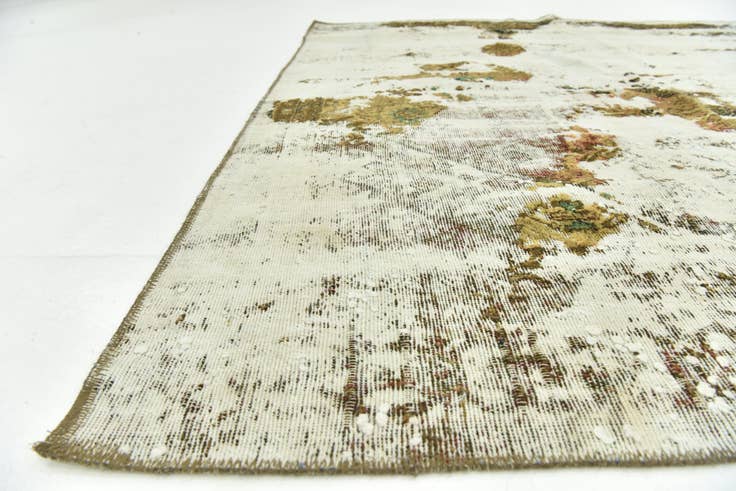 Detail image of 5' 10 x 8' 5 Hand Knotted Ultra Vintage Persian Wool Rug