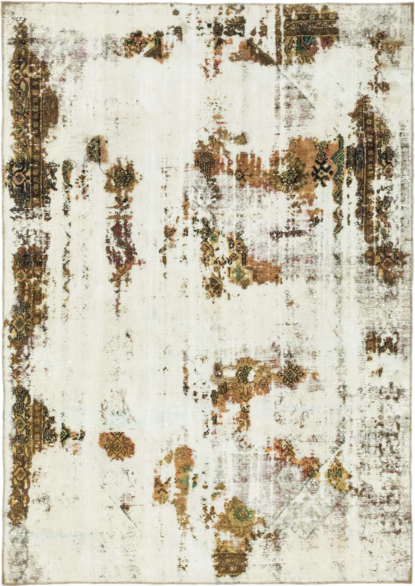5' 10 x 8' 5 Hand Knotted Ultra Vintage Persian Wool Rug