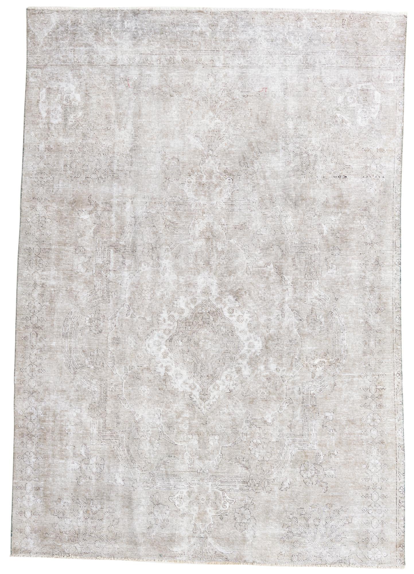 6' 9 x 9' 6 Hand Knotted Ultra Vintage Persian Wool Rug