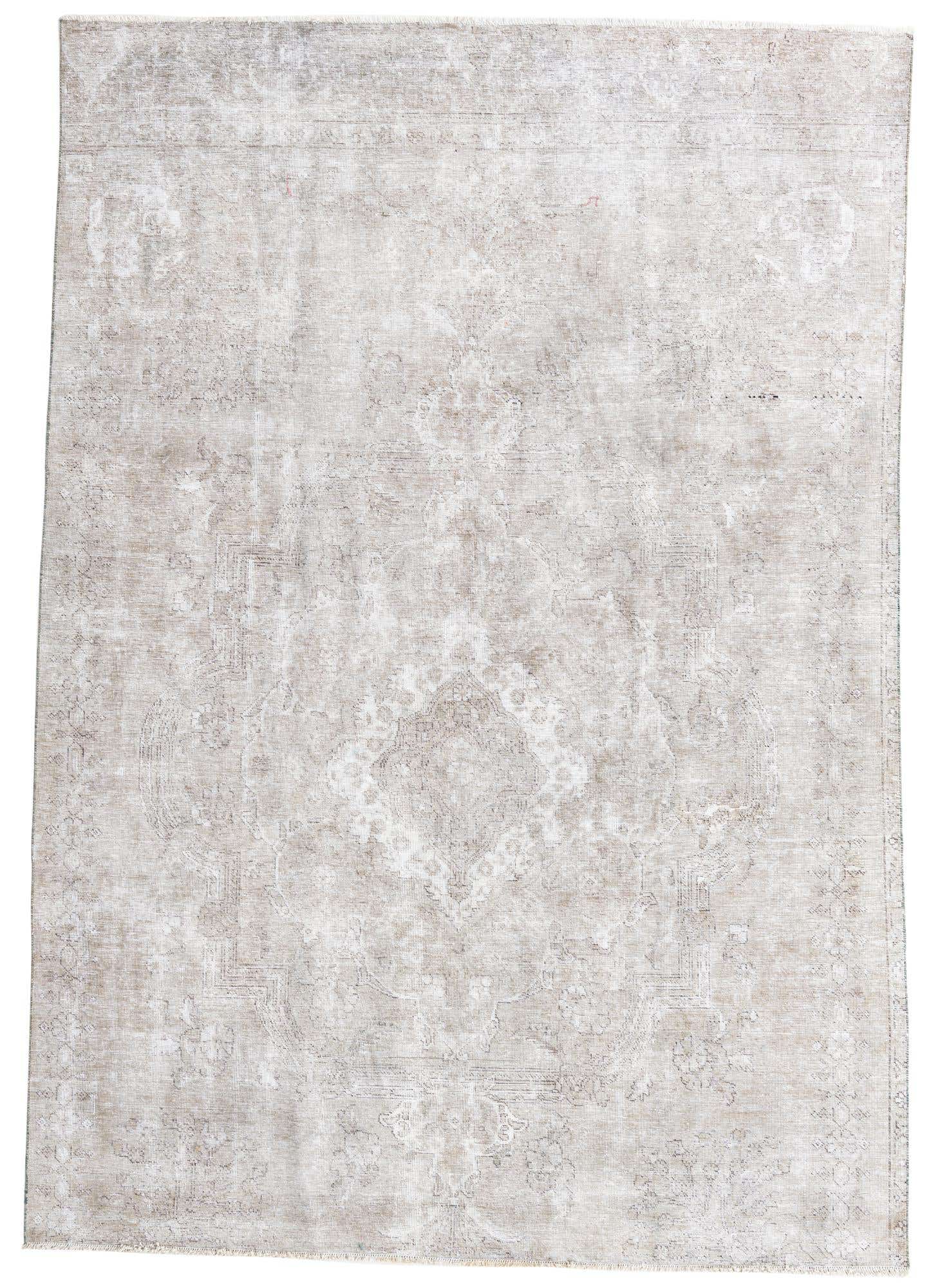 6' 9 x 9' 6 Hand Knotted Ultra Vintage Persian Wool Rug