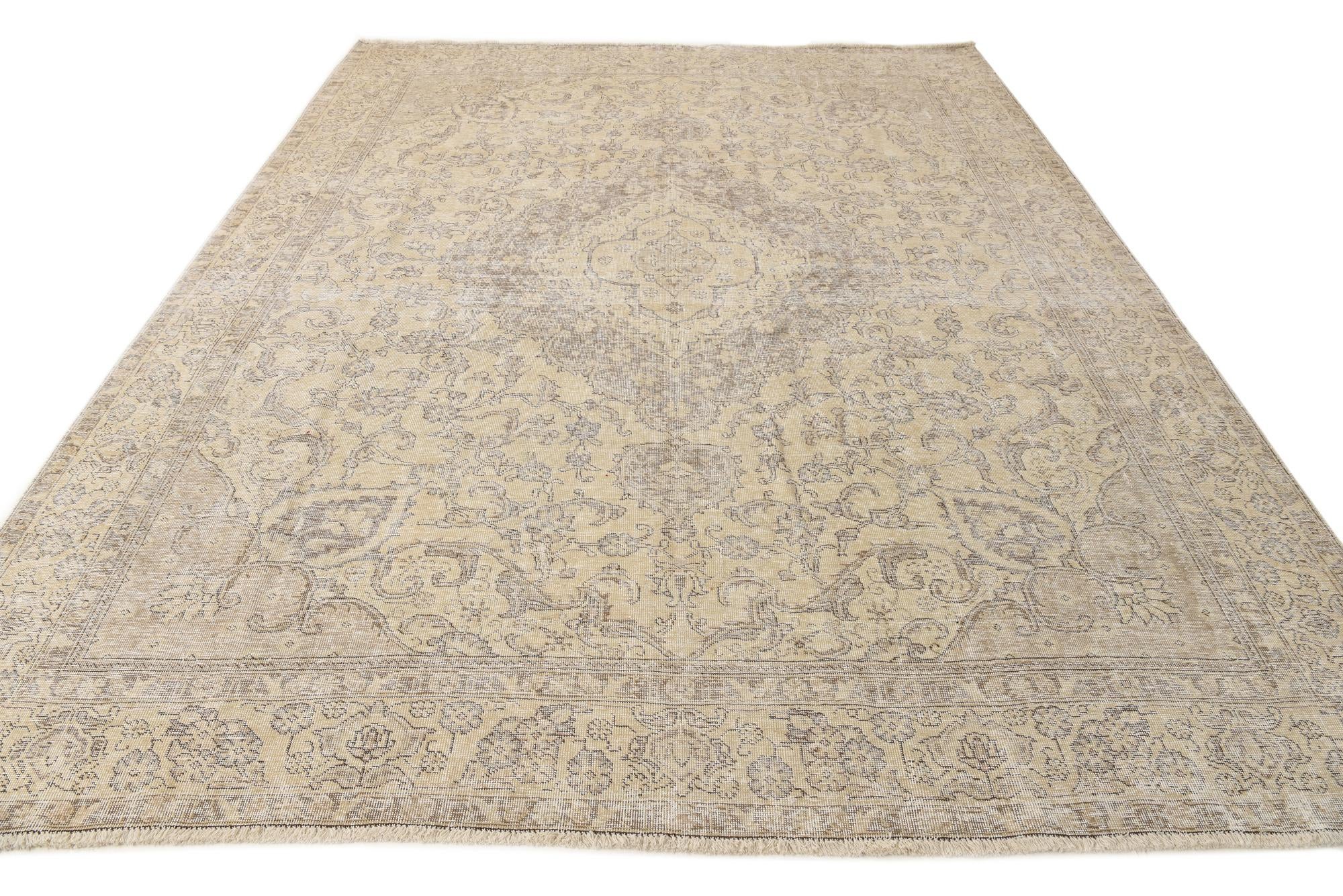 9' 5 x 12' 3 Hand Knotted Ultra Vintage Persian Wool Rug