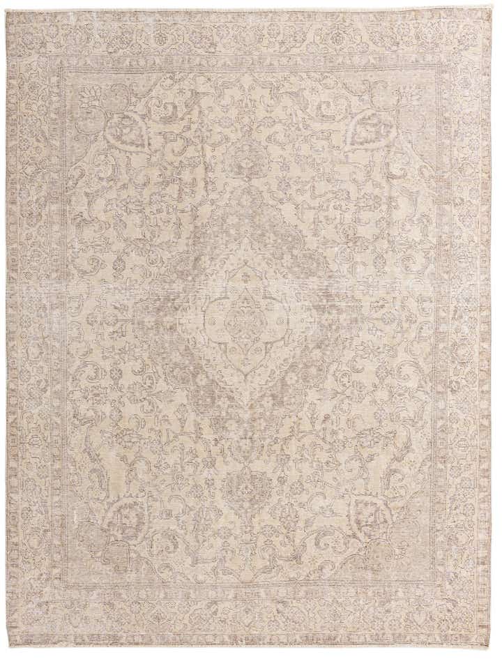 9' 5 x 12' 3 Hand Knotted Ultra Vintage Persian Wool Rug