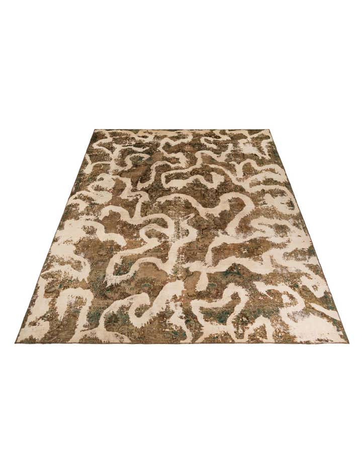 9' 4 x 12' 2 Hand Knotted Ultra Vintage Persian Wool Rug