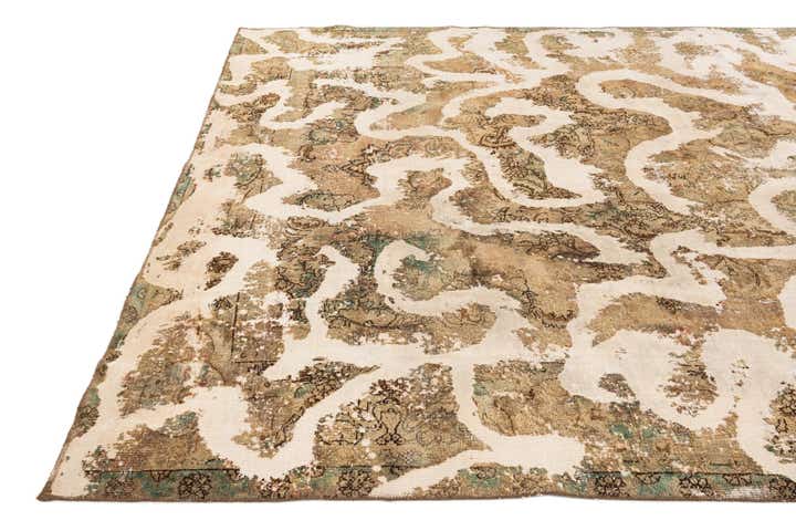 9' 4 x 12' 2 Hand Knotted Ultra Vintage Persian Wool Rug
