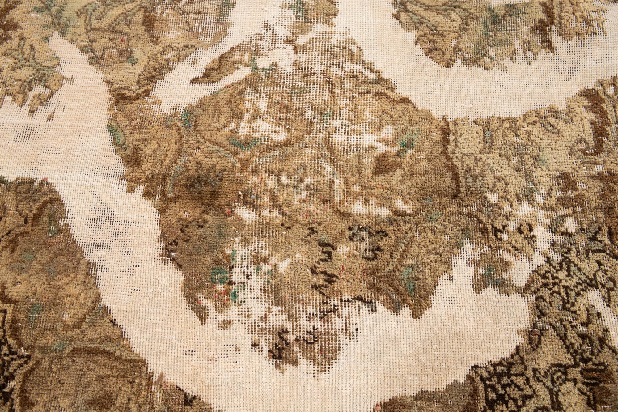 9' 4 x 12' 2 Hand Knotted Ultra Vintage Persian Wool Rug