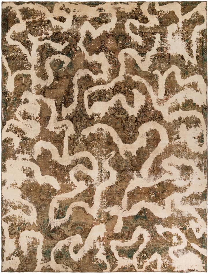 Detail image of 9' 4 x 12' 2 Hand Knotted Ultra Vintage Persian Wool Rug