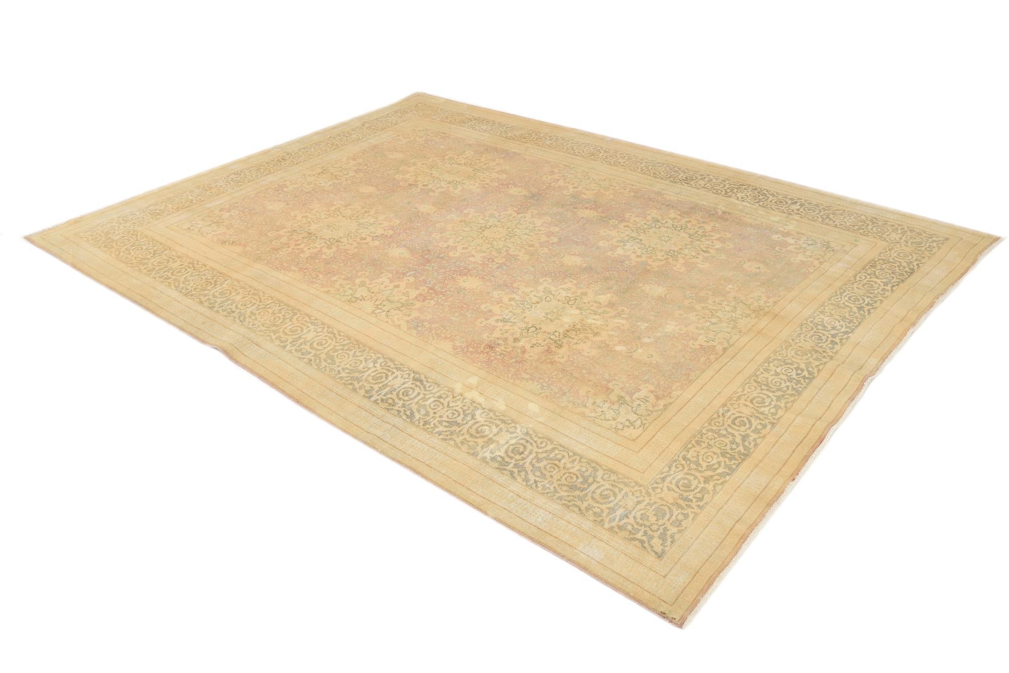 8' 5 x 11' 3 Hand Knotted Ultra Vintage Persian Wool Rug