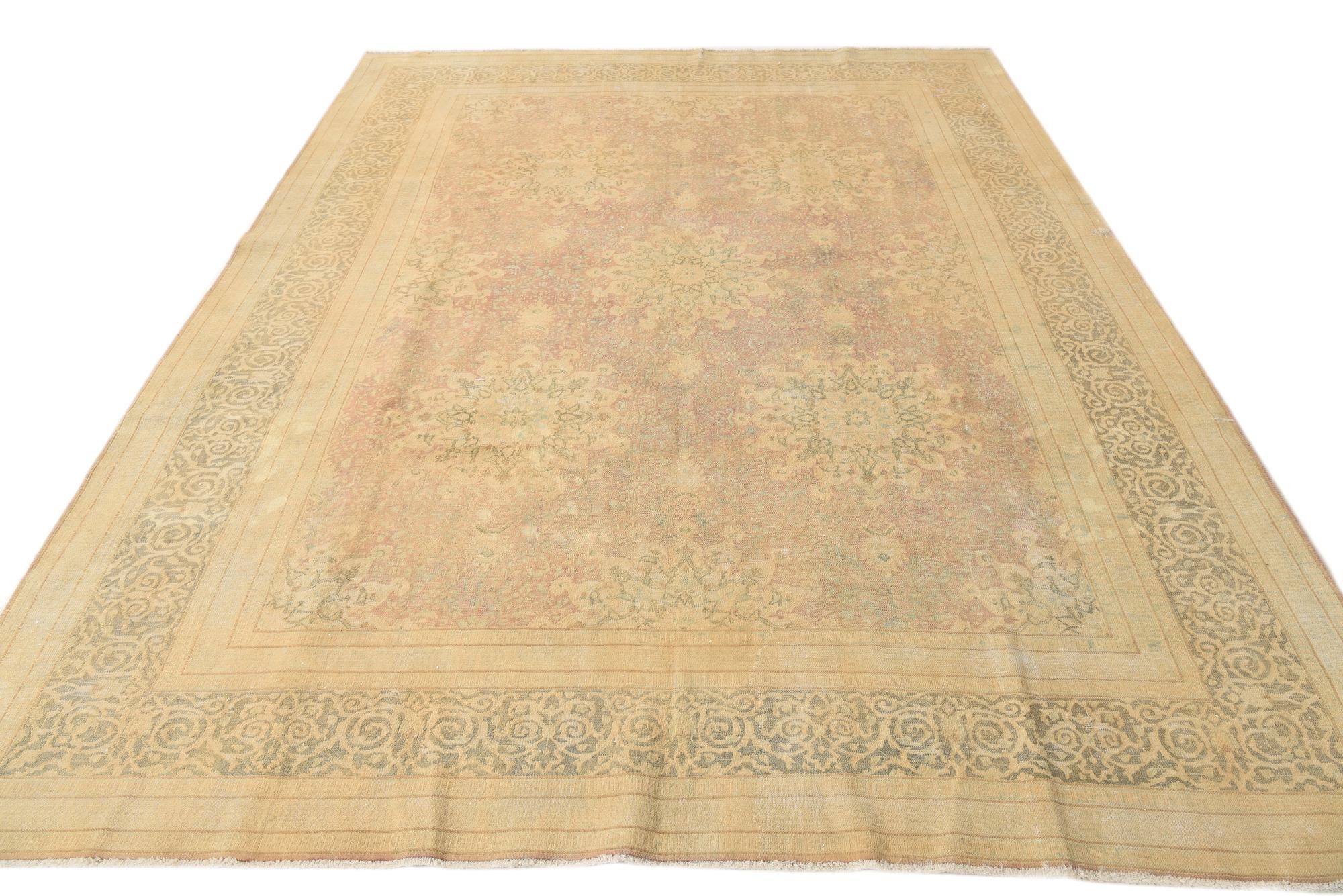 8' 5 x 11' 3 Hand Knotted Ultra Vintage Persian Wool Rug