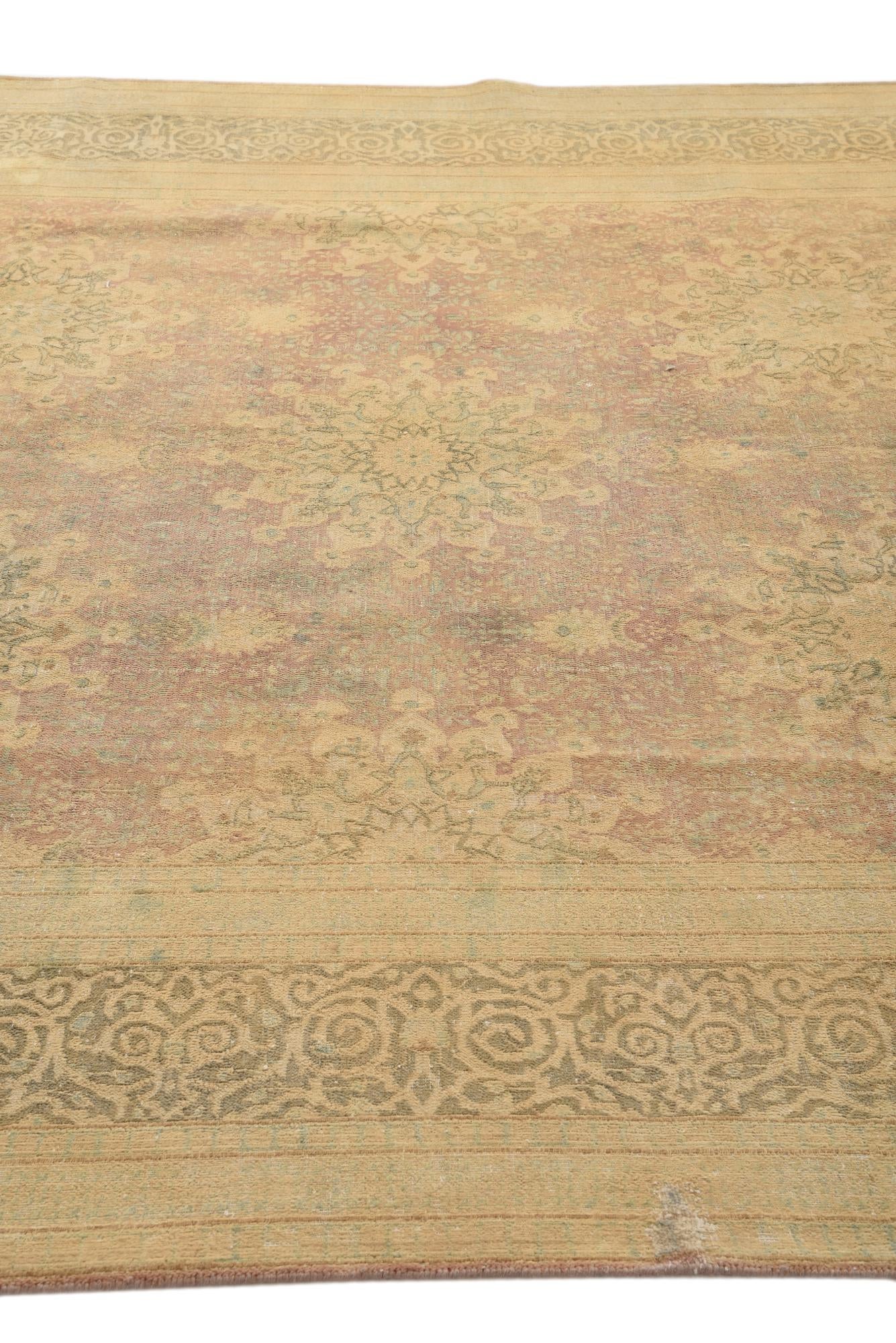 8' 5 x 11' 3 Hand Knotted Ultra Vintage Persian Wool Rug