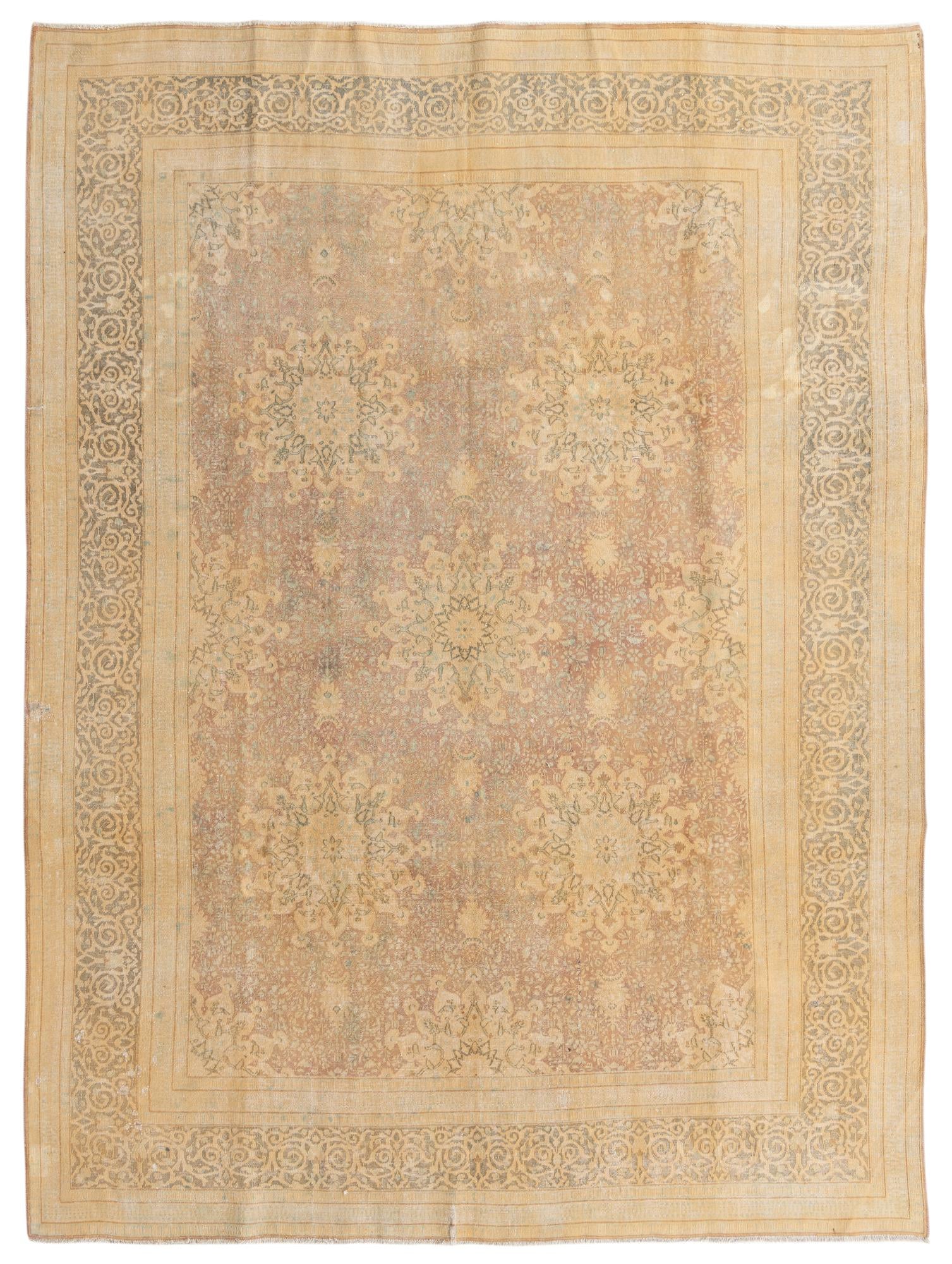 8' 5 x 11' 3 Hand Knotted Ultra Vintage Persian Wool Rug