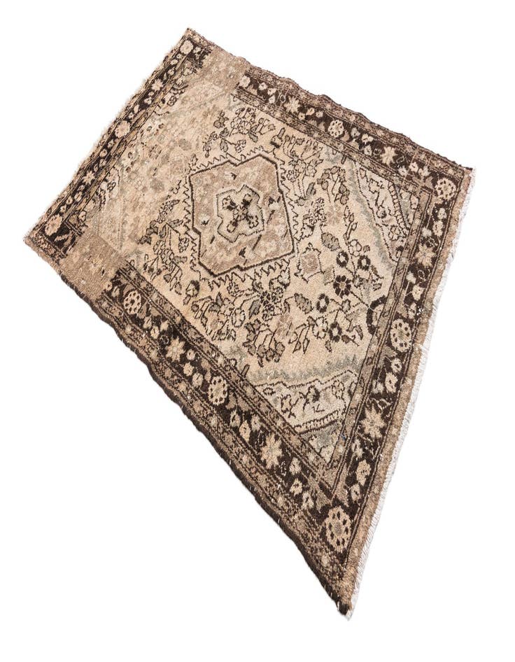 Detail image of 3' 7 x 5' 1  Hand Knotted Ultra Vintage Persian Wool Rug