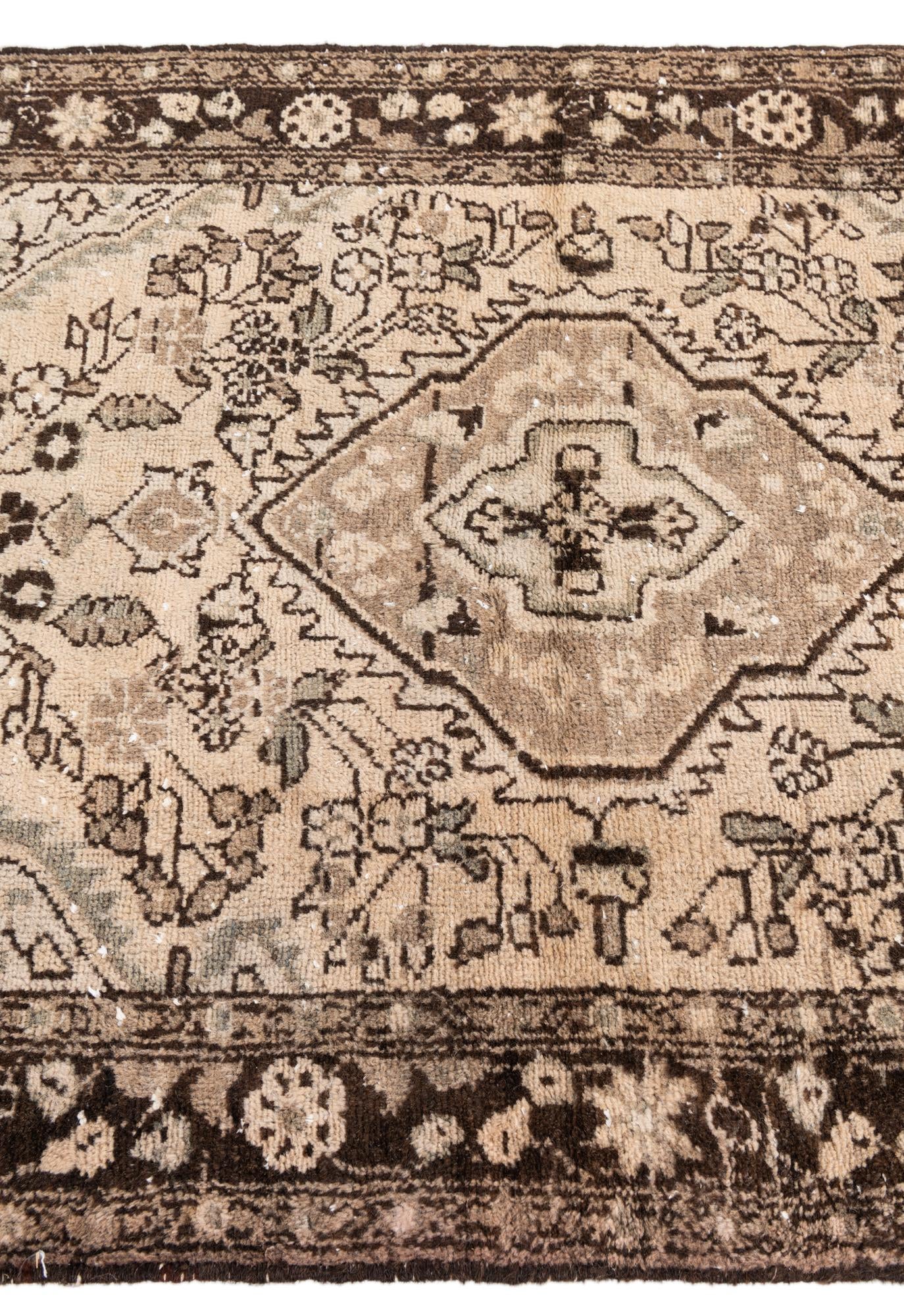 3' 7 x 5' 1 Hand Knotted Ultra Vintage Persian Wool Rug