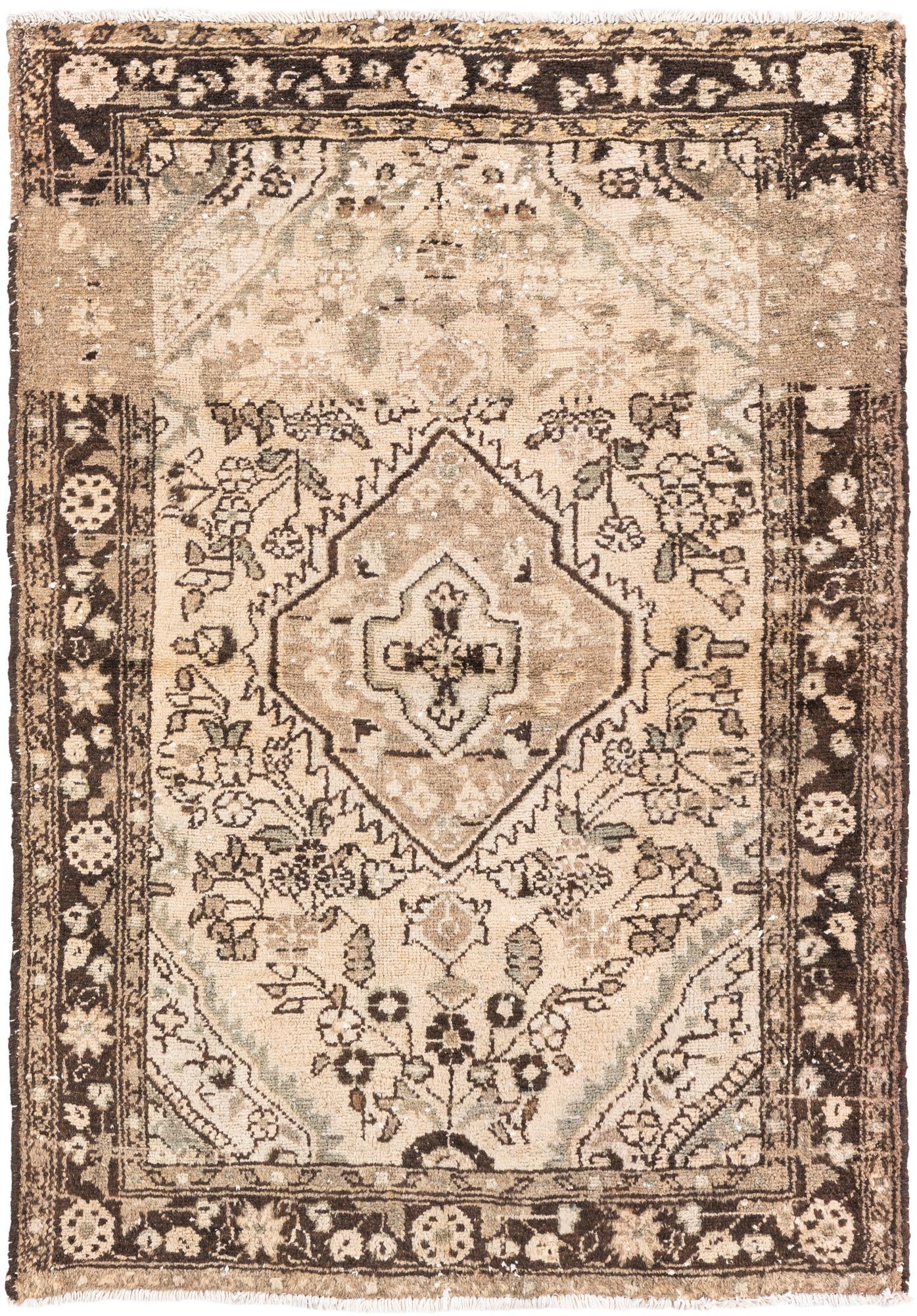 3' 7 x 5' 1 Hand Knotted Ultra Vintage Persian Wool Rug